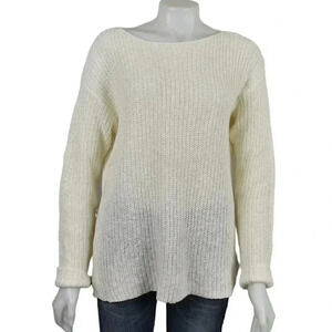 Lauren  Ralph Lauren Linen Cotton Knit Cream Sweater Size Large